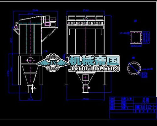 dmc112 1電控脈沖袋式除塵器下載 76.41 kb,dwg格式 機械cad圖紙